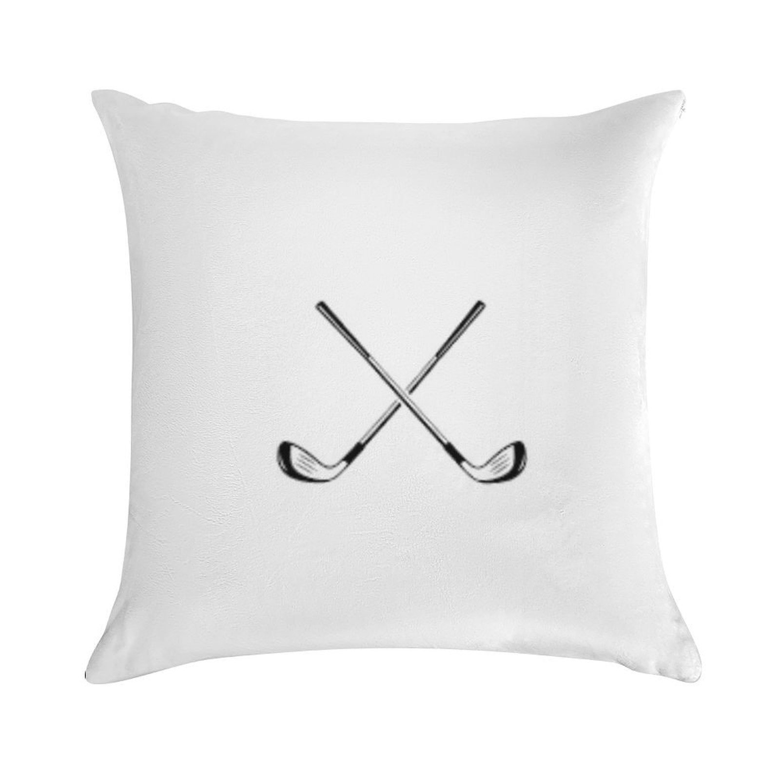 Crossed Golf Clubs Logo Soft Skin-Friendly Throw Pillow