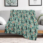 Australian Bush Magpies Wrinkle-free Throw Blanket