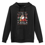 Ugly Christmas Sweater Yo Ho Ho Fun Merry Xmas Santa Pirate Shape Retention Hoodie