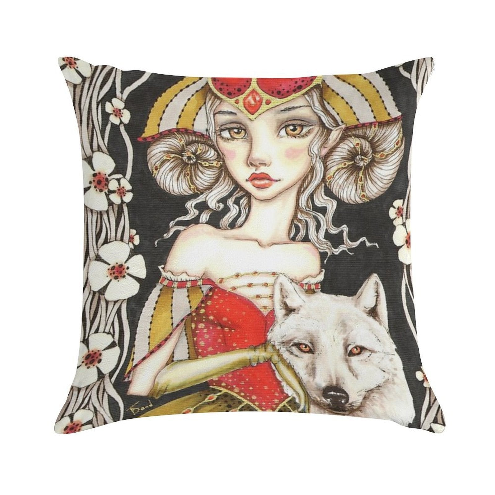 Werewolf Queen Soft Fade-Resistant Throw Pillow