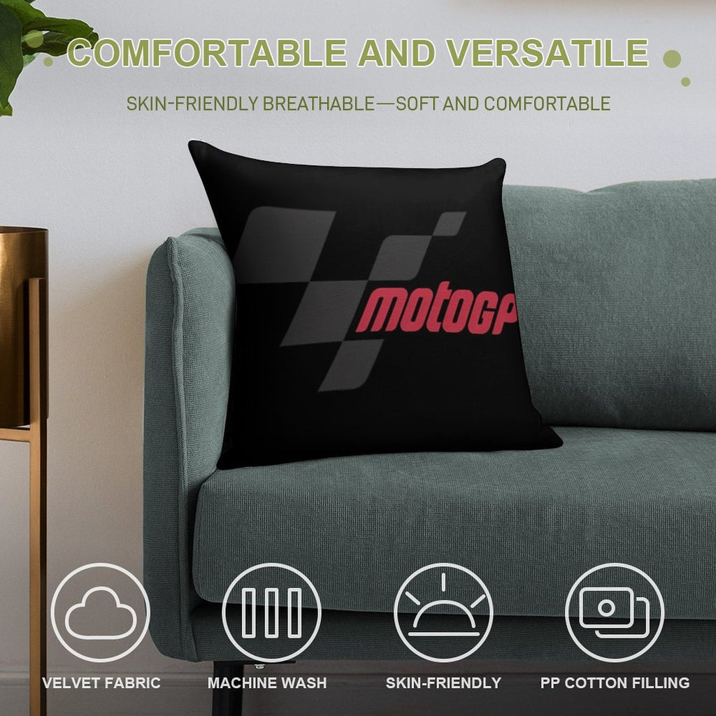 Moto GP Logo Essential Soft Easy Maintenance Throw Pillow