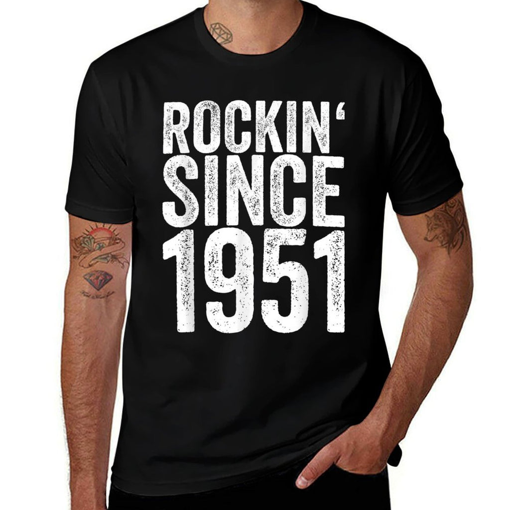 70 Years Old 1951 Funny Rock 70th Birthday  Relaxed-fit T-Shirt