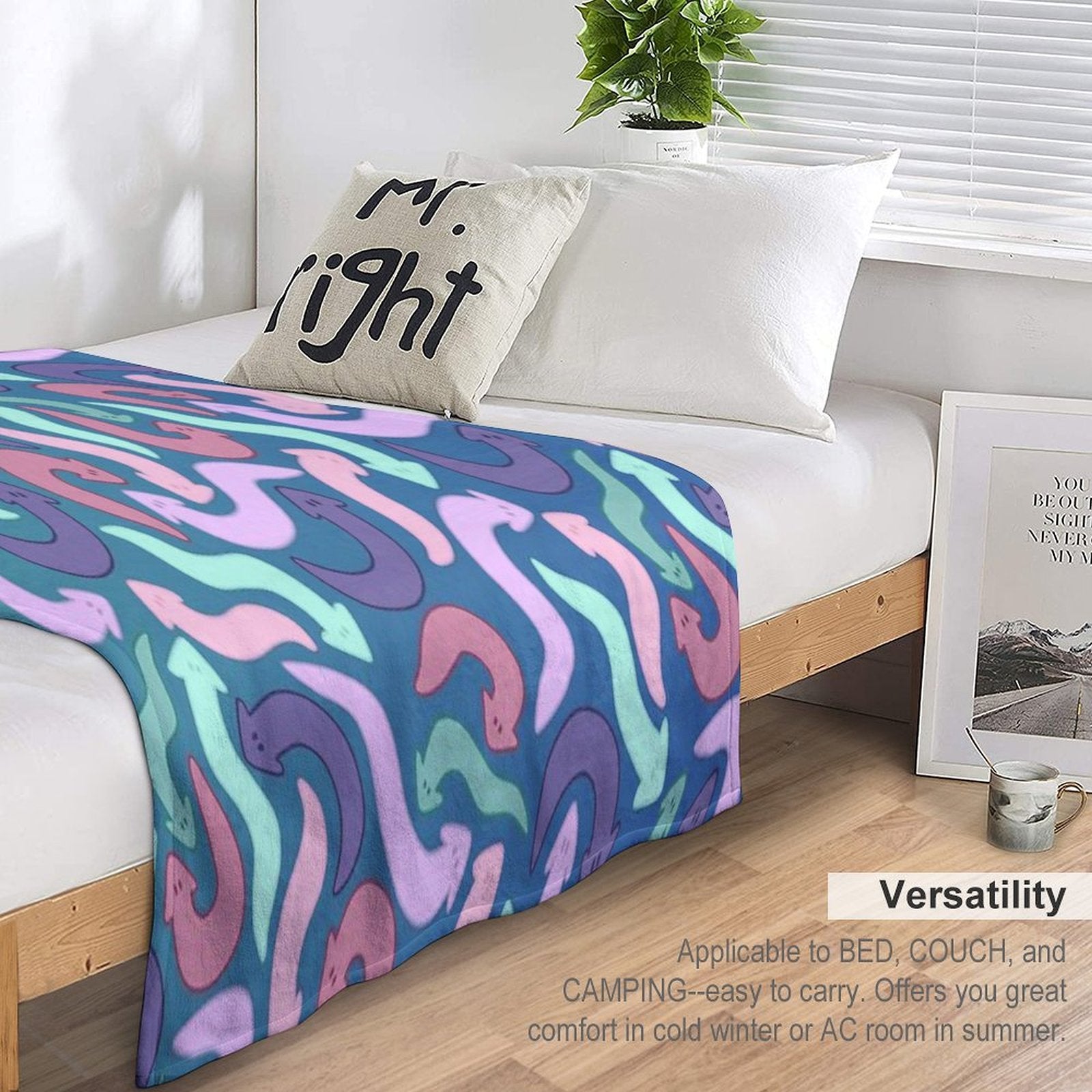 Wiggly Planaria Quick-dry Throw Blanket