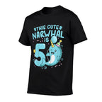 Kids 5th Birthday Narwhal Five Years Old  Versatile T-Shirt