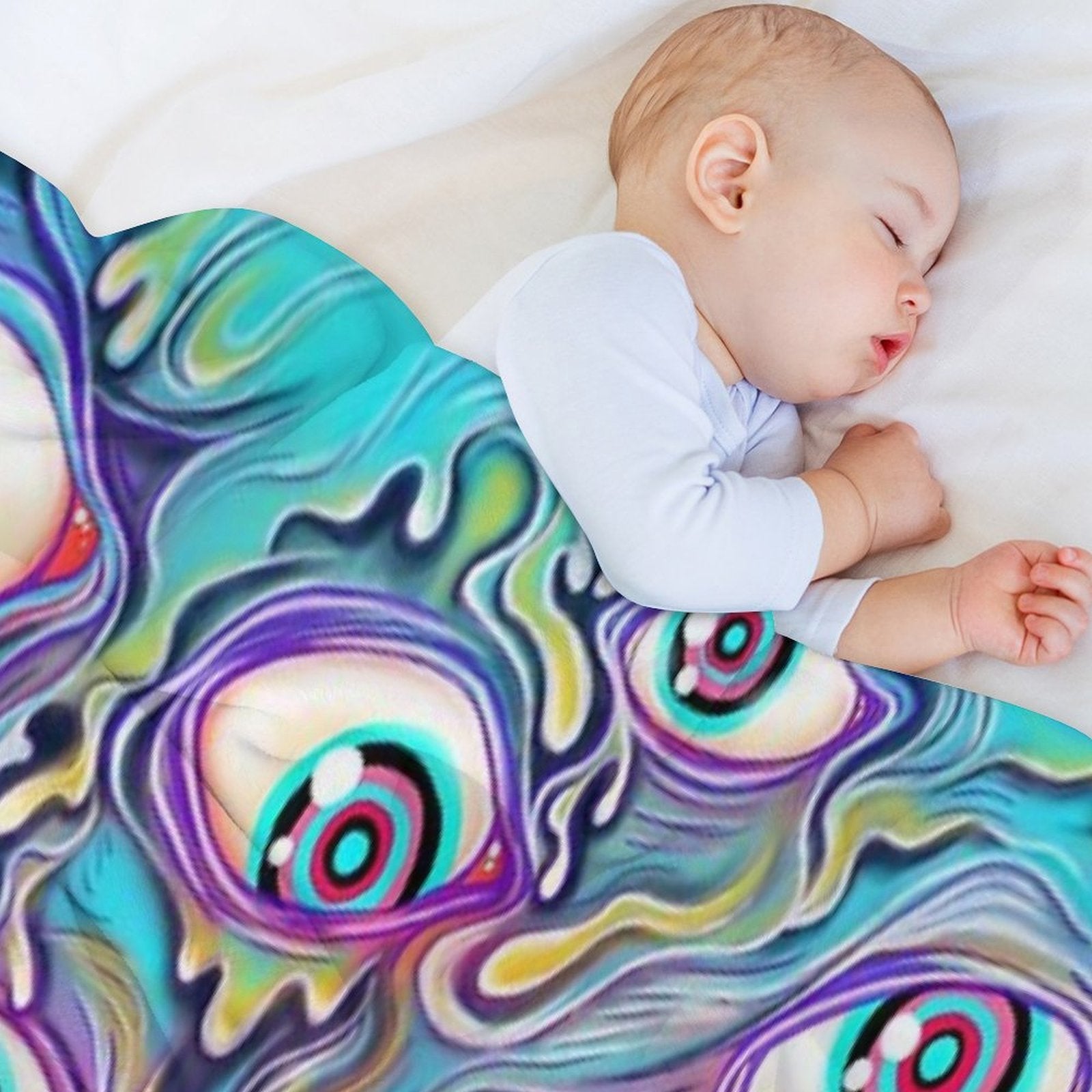 Eyeball Pattern Versatility Throw Blanket