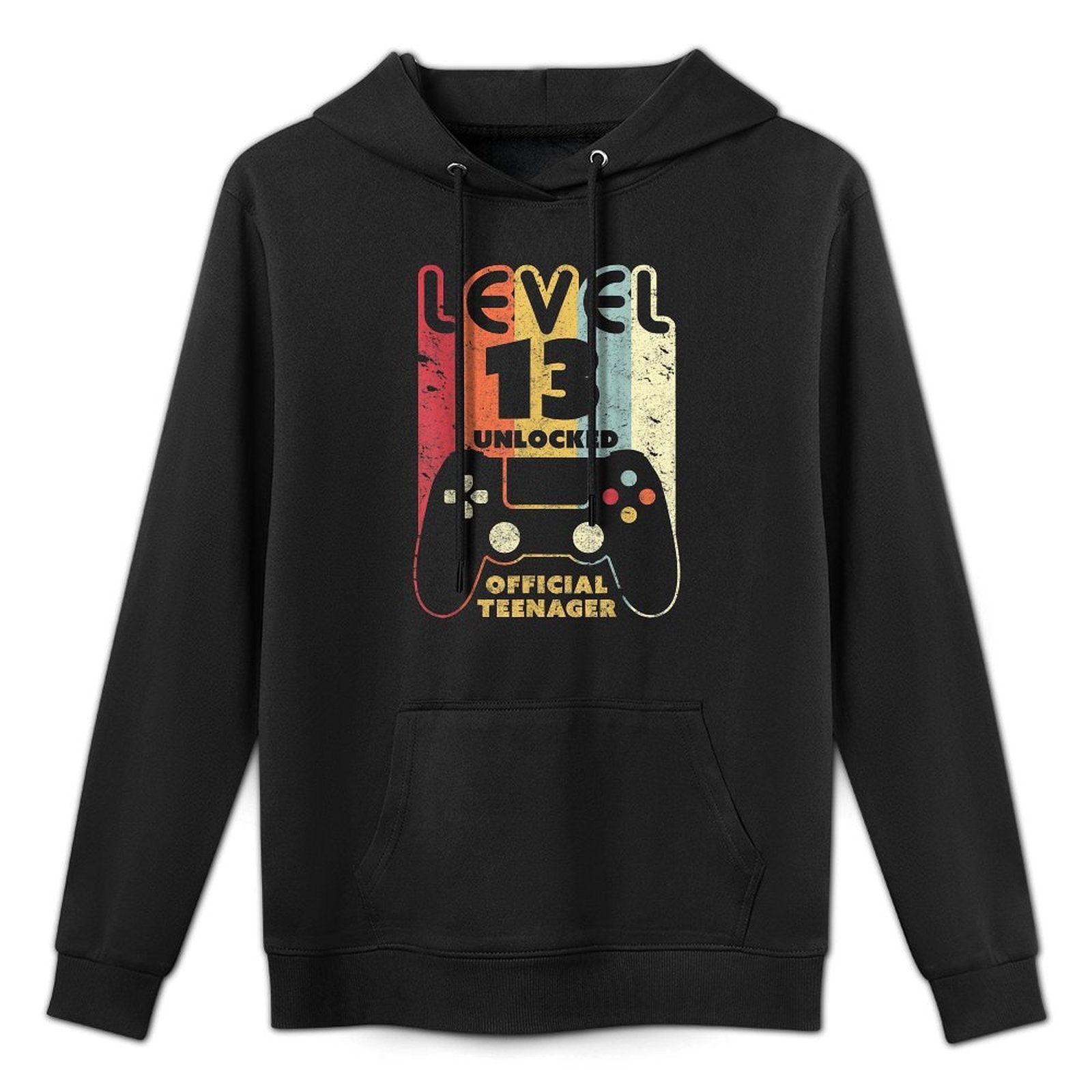 Level 13 Unlocked 13th Birthdaynage Vintage Shrink-Resistant Hoodie