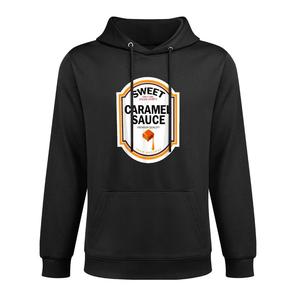 Caramel Sauce DIY Halloween Funny Matching Costume Label Relaxed Fit Hoodie