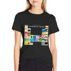 Disney Pixar Collection Color Periodic Table Of Characters  Soft T-Shirt