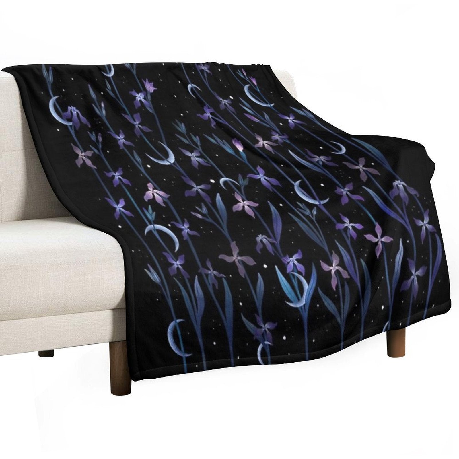 Greeting to The Moon - Matthiola Easy Care Throw Blanket