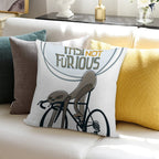 Funny Cycling Sloth Soft Style Accent Throw Pillow