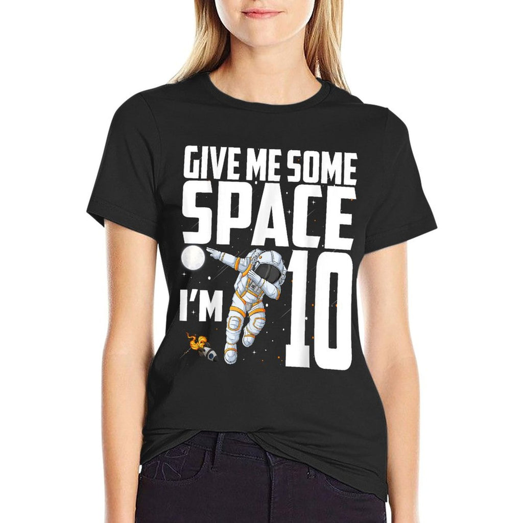 10 Year Old Outer Space 10th Birthday Astronaut Planets  Eco-friendly Material T-Shirt