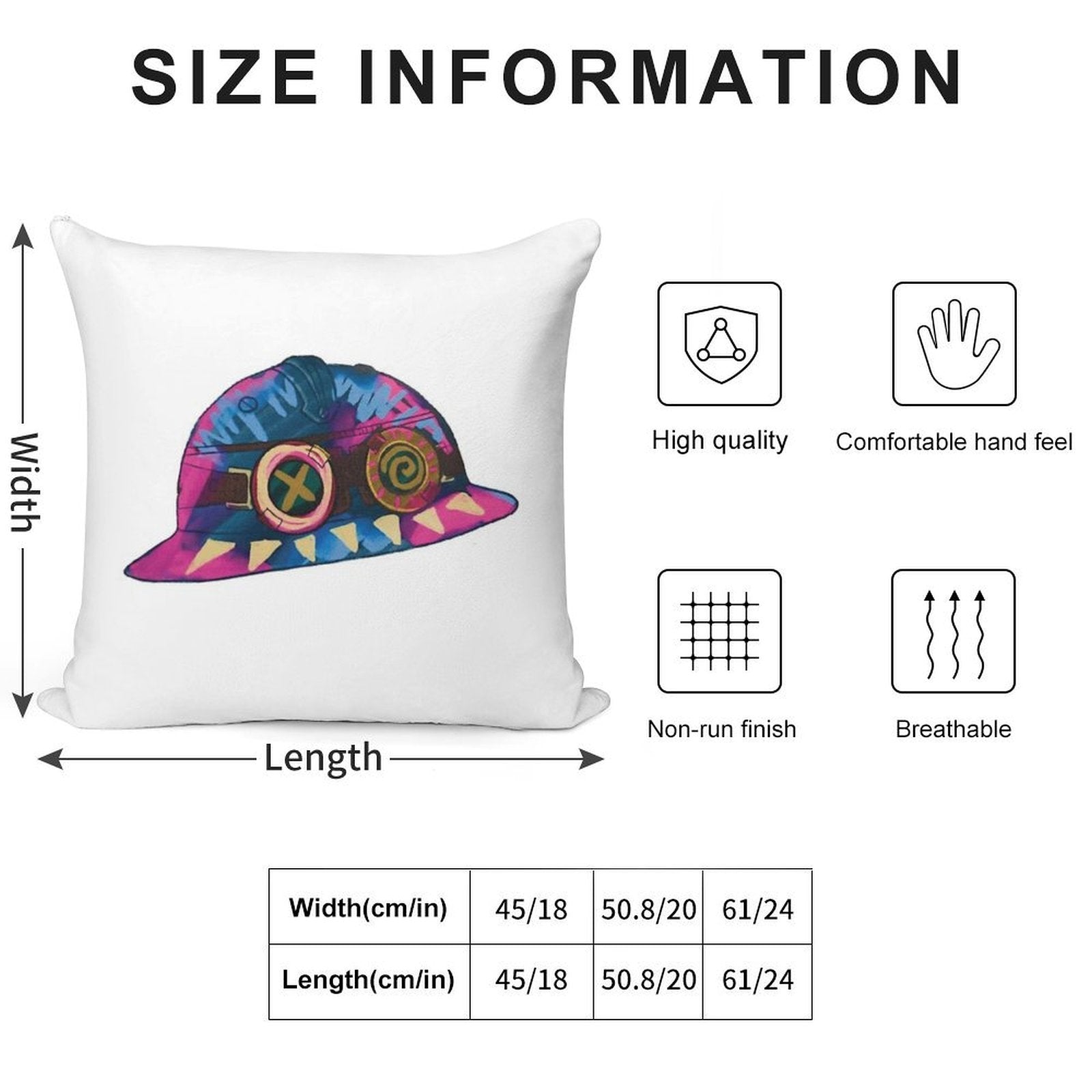 Isha Hat Soft Ultra-Soft Texture Throw Pillow