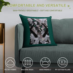 Hidden Black T Soft Decorative Cover Throw Pillow