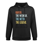 Karen The Best, Woman Myth Legend, Funny Best Name Karen Machine Washable Hoodie