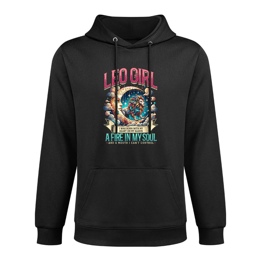 Leo Zodiac Sign Moon Astrology Star Sign, Leo Girl Kangaroo Pocket Hoodie