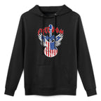 Freedom Rocks 4th of July Patriotic USA Rocks Guitar Layering Staple Hoodie