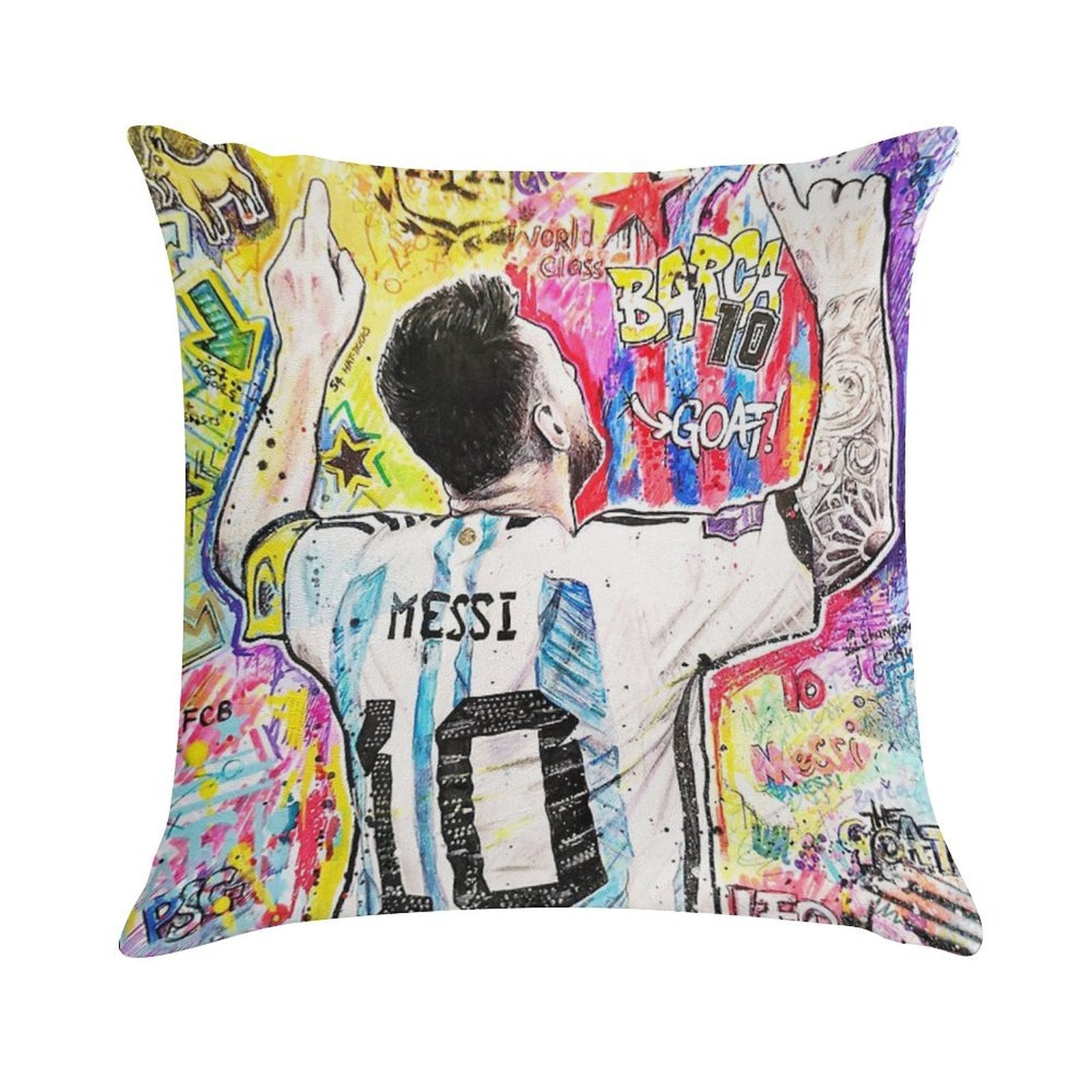 Lionel Messi Soft Gift Ready Throw Pillow
