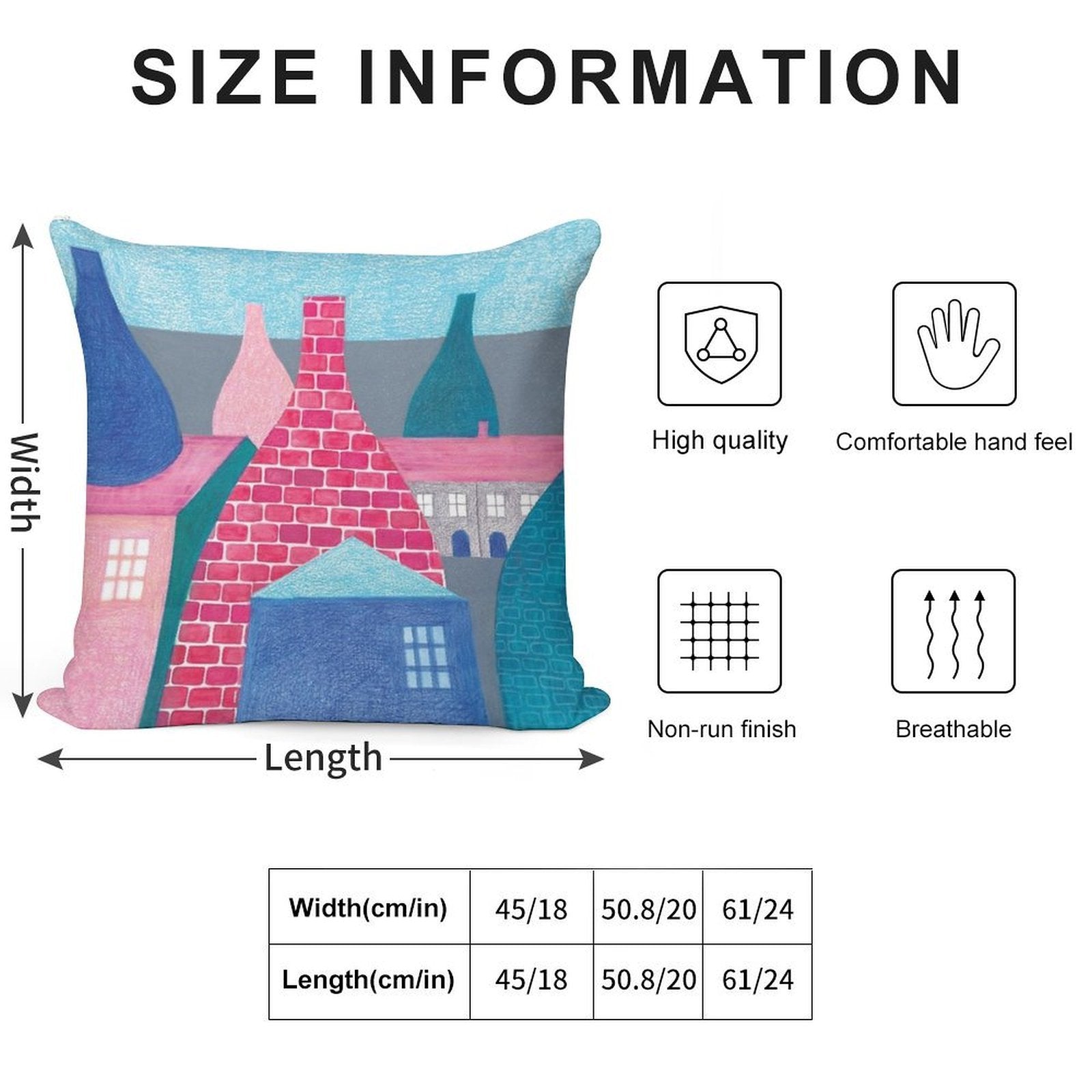 STOKE ON TRENT SERIES Soft Durable Construction Throw Pillow