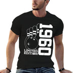 65th BIRTHDAY BOWLING LIMITED EDITION 1960  Heathered Texture T-Shirt