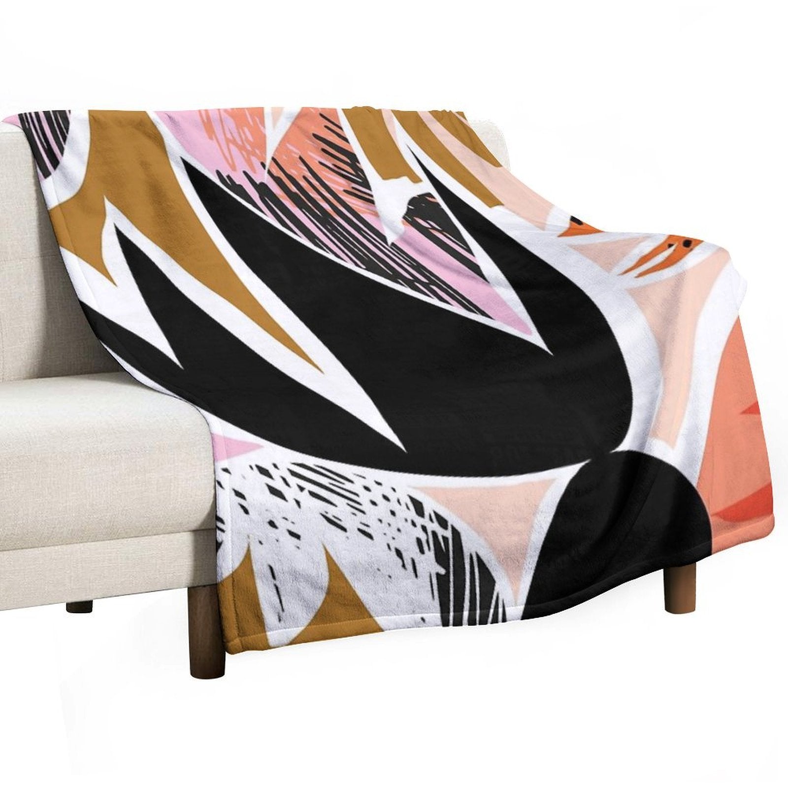 Refresher  Abstract Bright Print Travel-friendly Throw Blanket