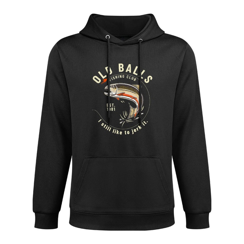 Funny Birthday Fishing Gifts for Dad Old Balls Club 40th All-Day Comfort Hoodie