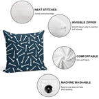 Golf Tees - Navy Soft Durable Construction Throw Pillow