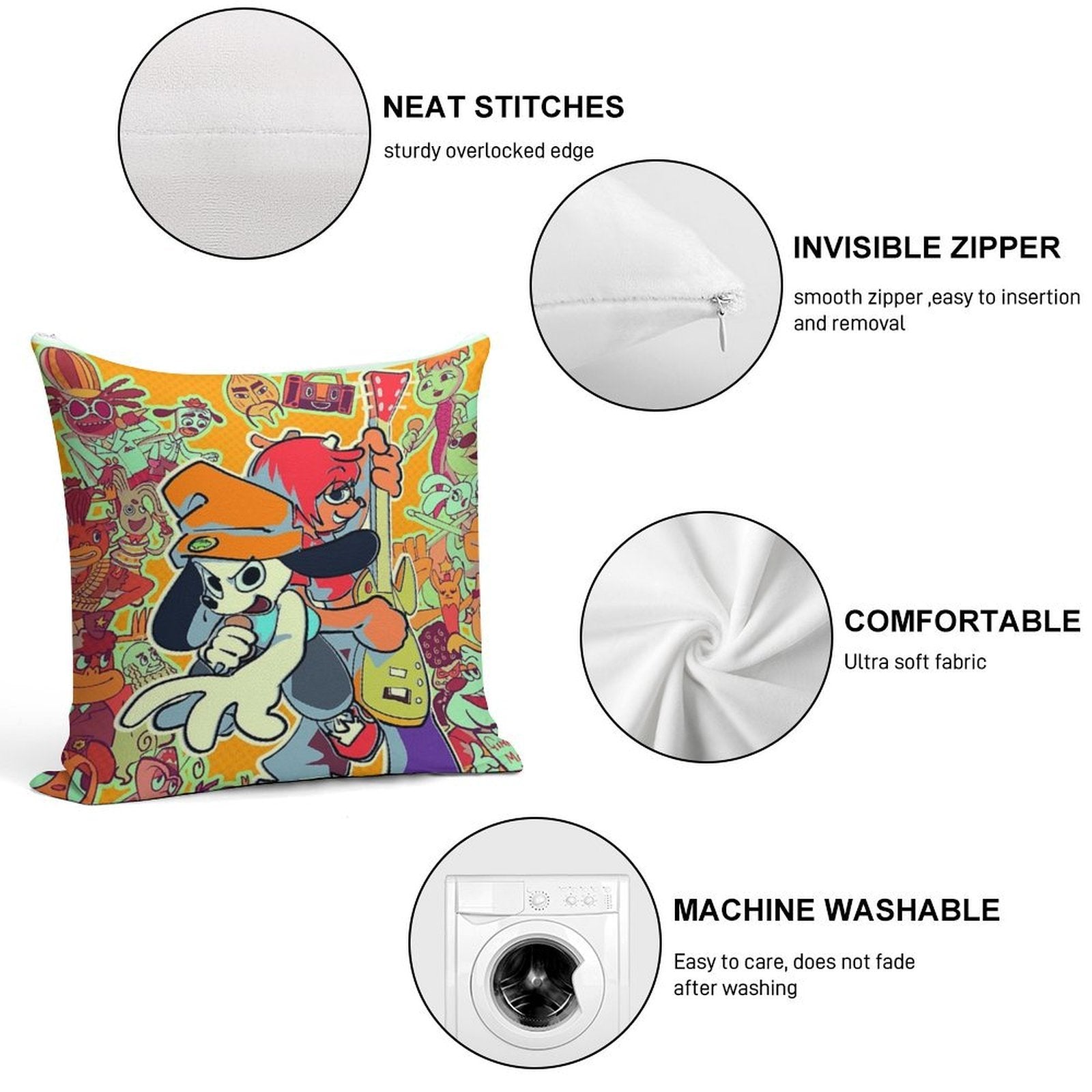 PARAPPA And Lammy Soft Multiple Sizes Throw Pillow