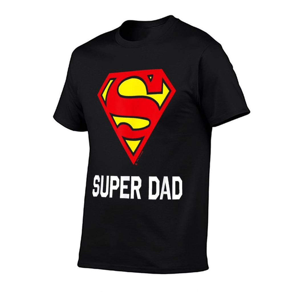 DC Comics Superman Fathers Day Super Dad Logo  Heathered Texture T-Shirt