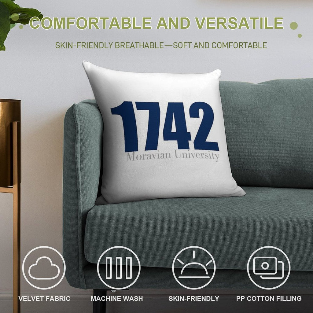 Moravian University 5 Soft Fade-Resistant Throw Pillow