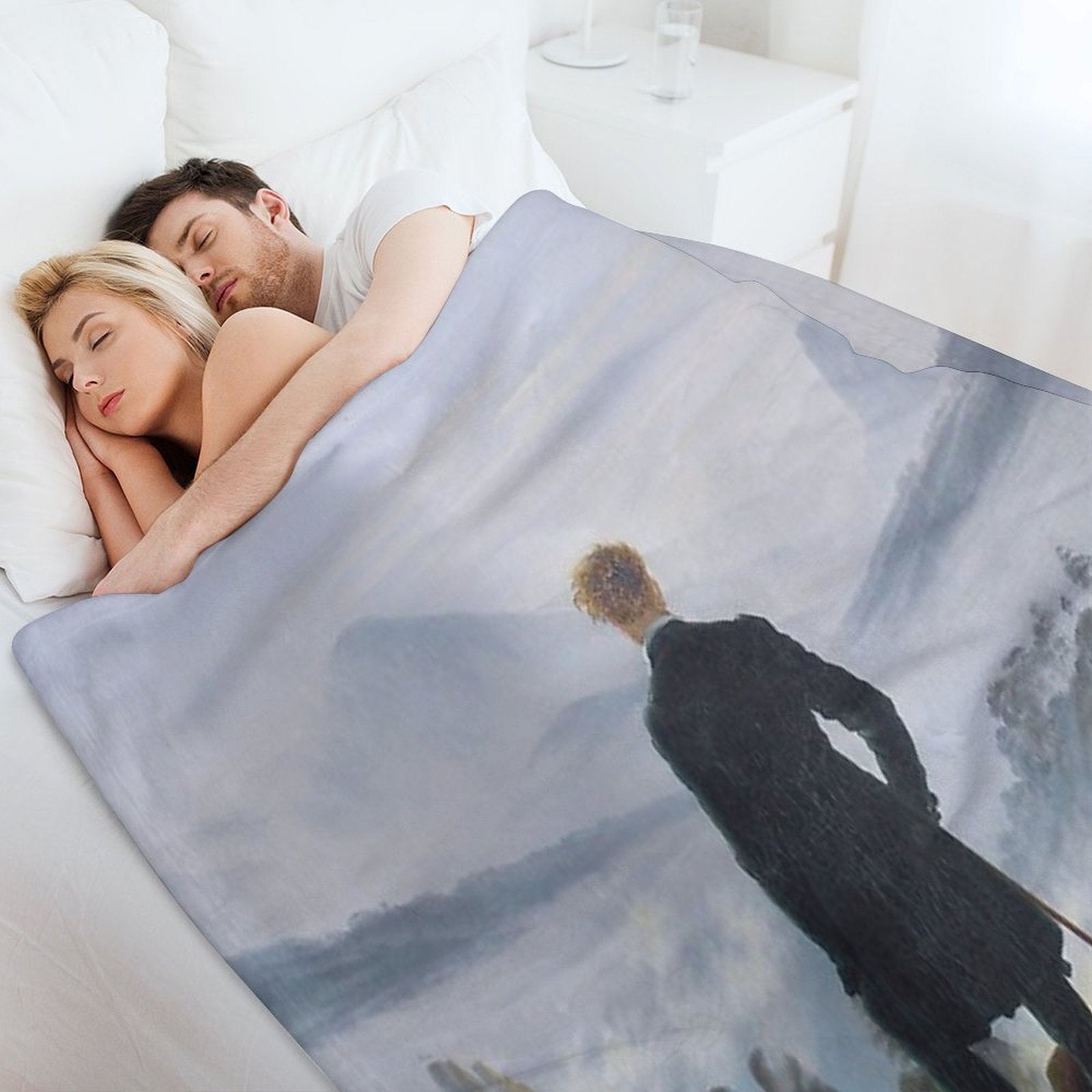 Casper David Friedrich's Wanderer Above The Sea of Fog Comfort Throw Blanket