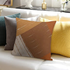 Warm Color Stripes Contemporary Soft Style Accent Throw Pillow