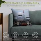 Qantas A380 Soft Skin-Friendly Throw Pillow