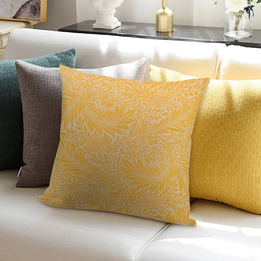 Yellow Larkspur Soft Warmth Comfort Throw Pillow