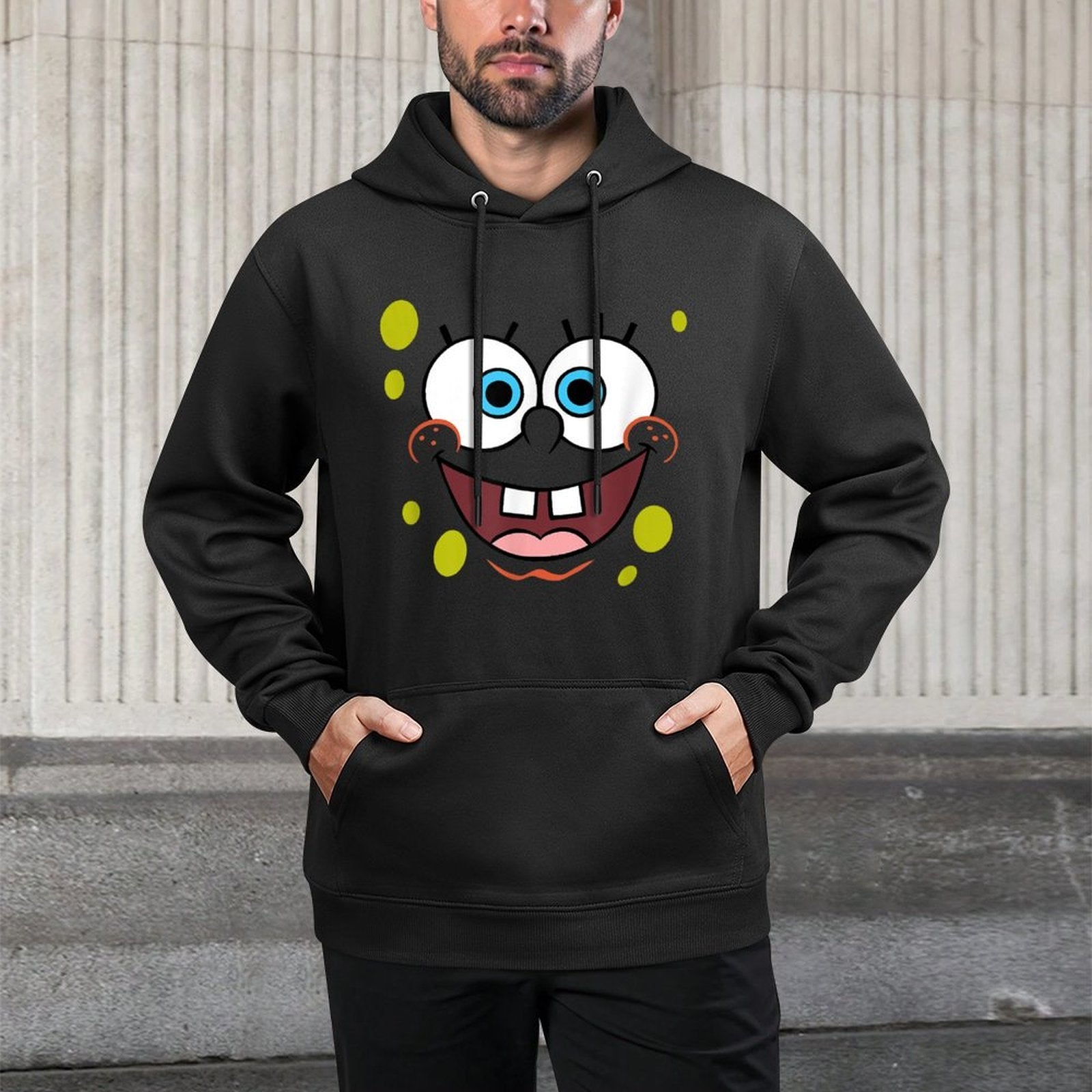 SpongeBob SquarePants Halloween Smiling Big Face Costume Machine Washable Hoodie