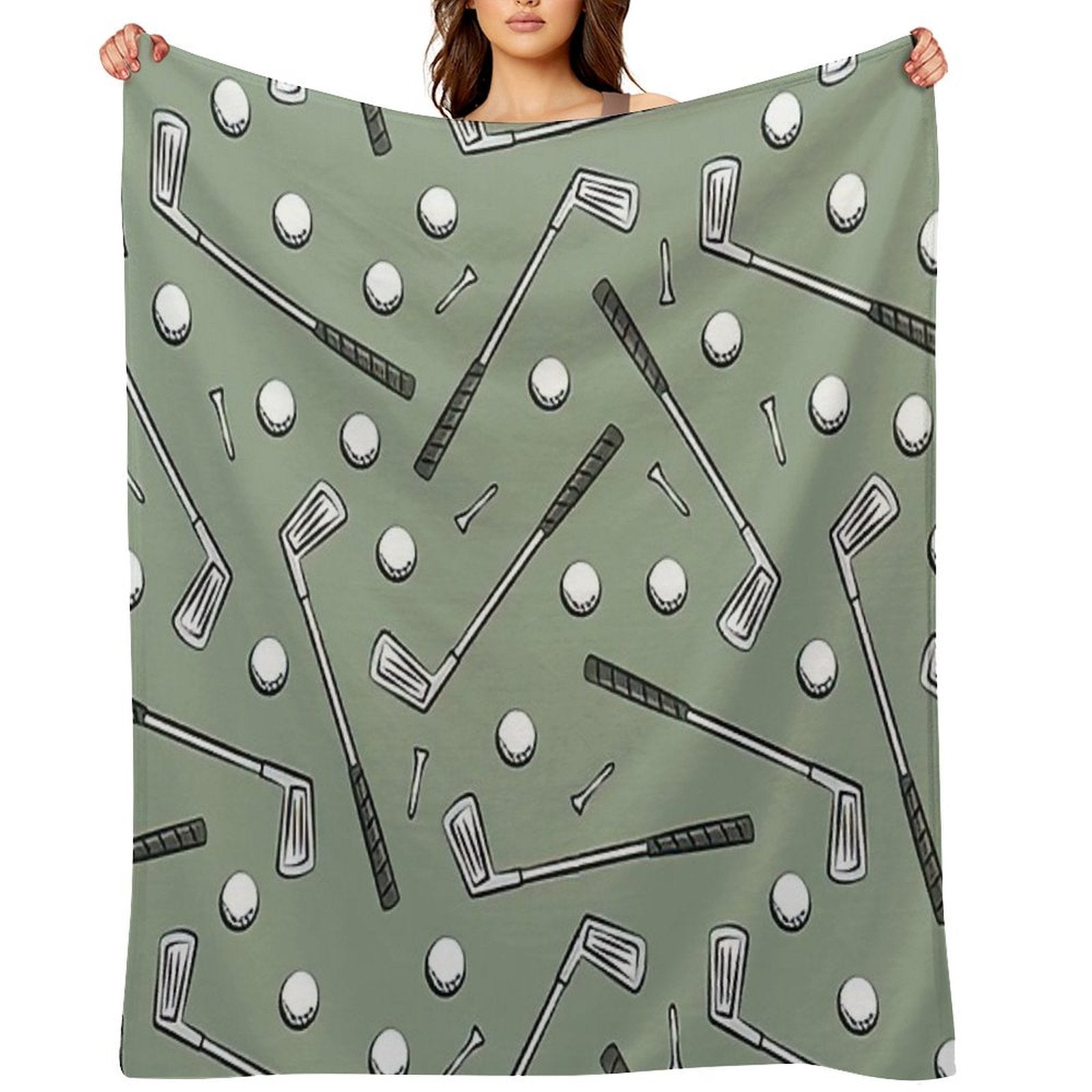 Golf Clubs Gift-ready Throw Blanket