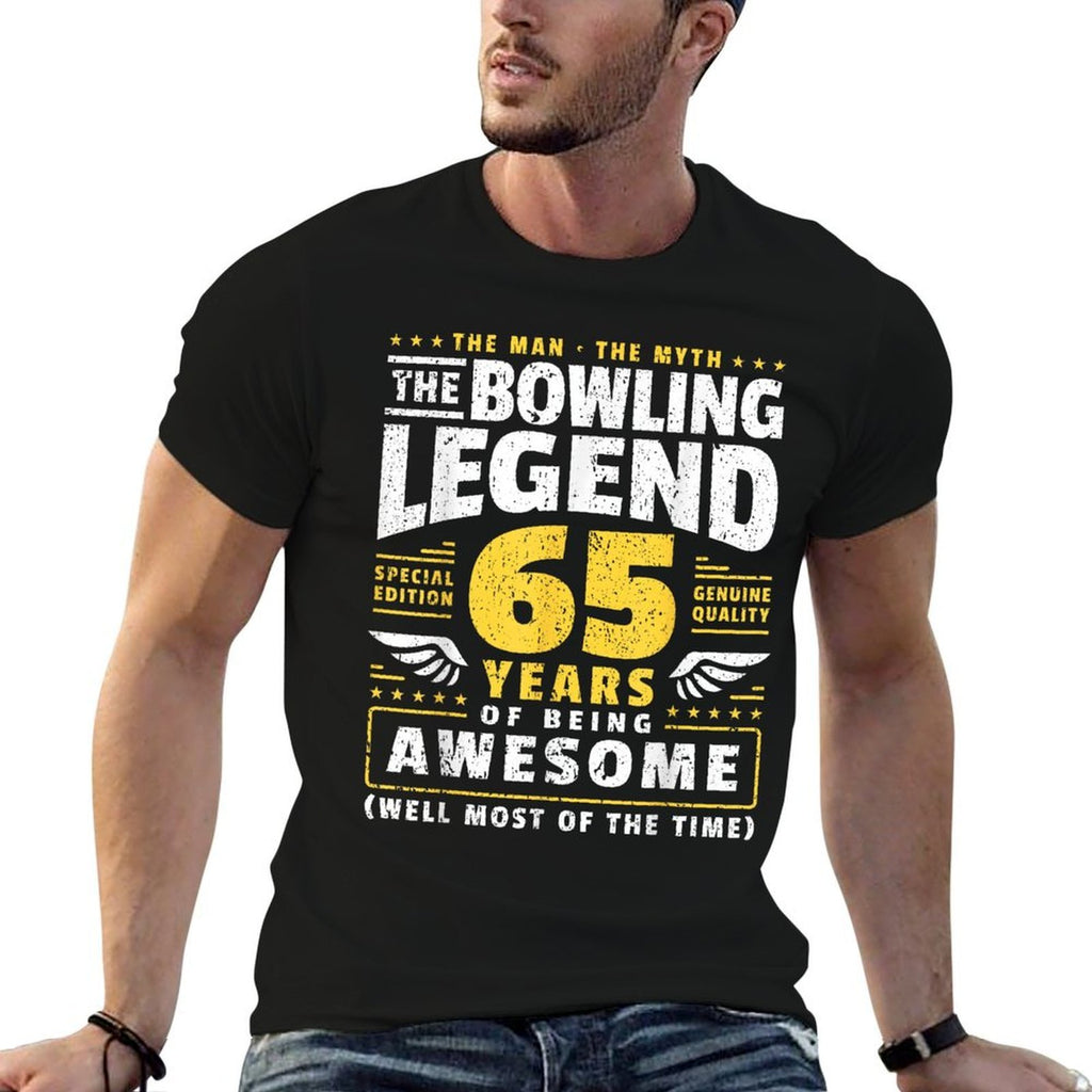 65th Birthday Bowling 65 Years Old Bowler  Eco-friendly Material T-Shirt