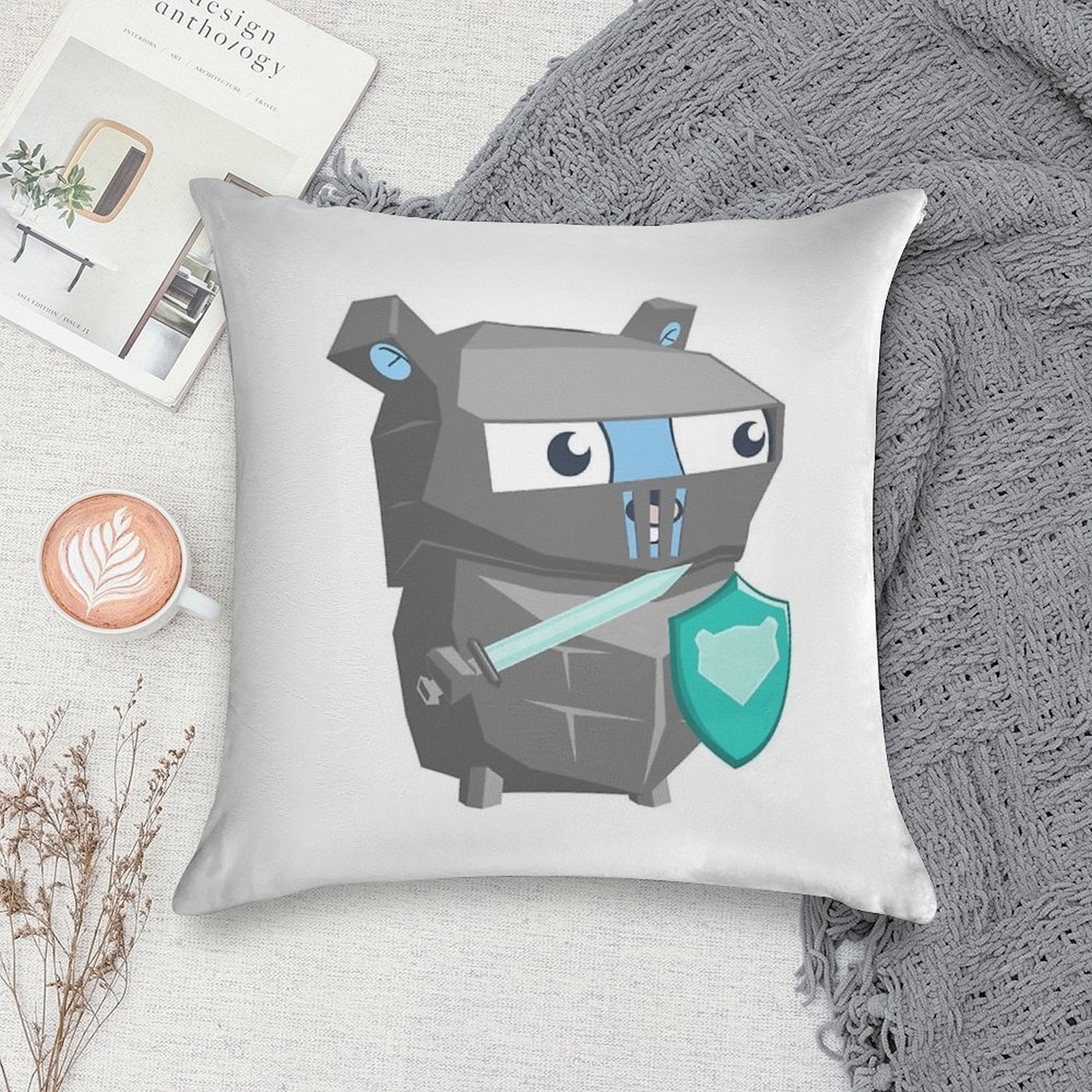 The Go Gopher Dark Knight Soft Bedroom Essential Throw Pillow