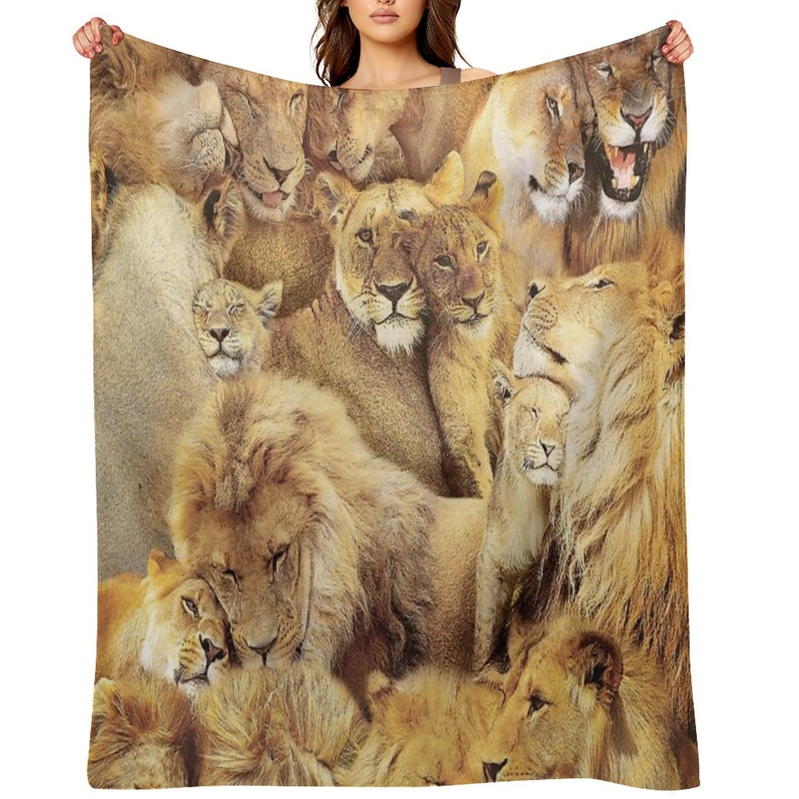 Lions Lightweight Throw Blanket