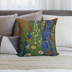 Flower Garden Klimt Soft Gift Ready Throw Pillow