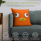 Fishstick Battle Royale Character Cute Face Soft Home Decor Throw Pillow