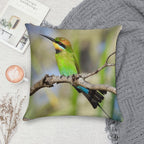Rainbow Bee-eater Colourful Display Soft Shrink-Resistant Throw Pillow