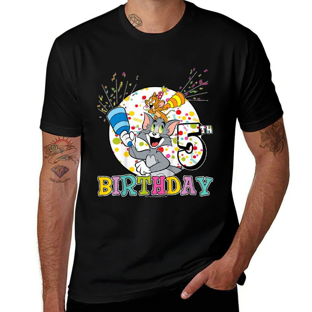 Tom And Jerry 5th Birthday Portrait  Lightweight T-Shirt