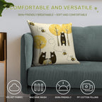Bear Necessities Pattern Soft Anti-Pilling Throw Pillow