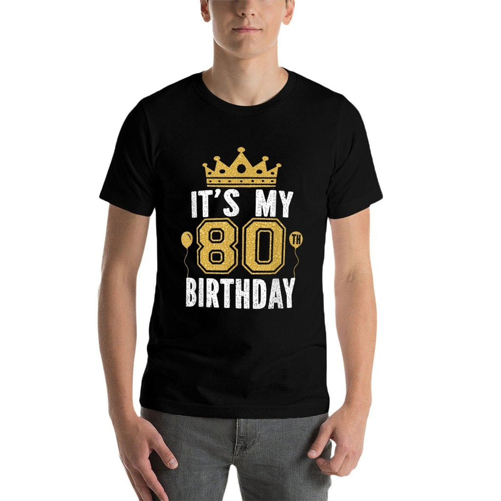 It's My 80th Birthday Gift For 80 Years Old Man And Woman  Heathered Texture T-Shirt