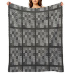 Bohemian Quilt C Plush Throw Blanket