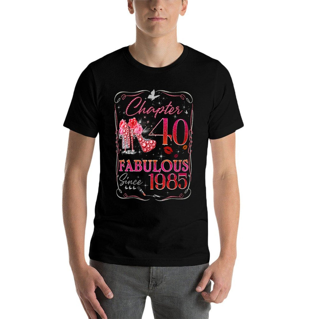 Womens Chapter 40 Fabulous Since 1985 40th Diamond Birthday Queen  Lightweight T-Shirt