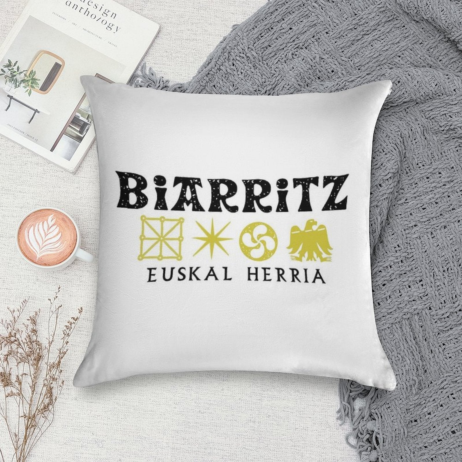Biarritz Euskalduna Soft Home Decor Throw Pillow