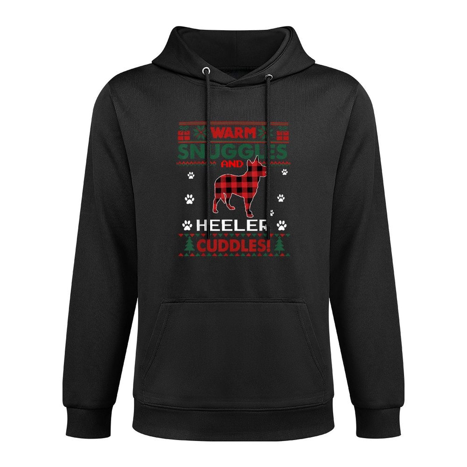 Heeler Dog Lover Christmas Pajama Xmas Ugly Christmas Adjustable Hood Hoodie