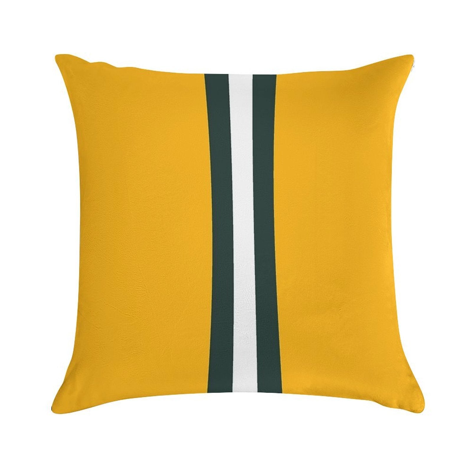 Green Bay Packers Stripes Design Soft Decorative Cover Throw Pillow