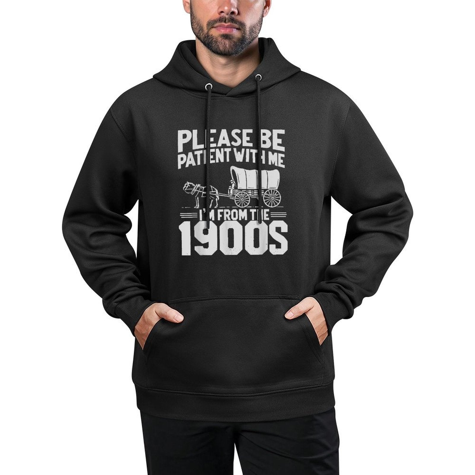 Please Be Patient I&#39;m From The 1900s Funny Over The Hill Kangaroo Pocket Hoodie